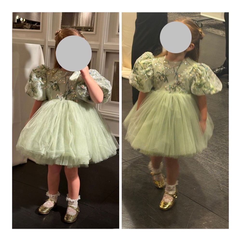 Toddler green gown